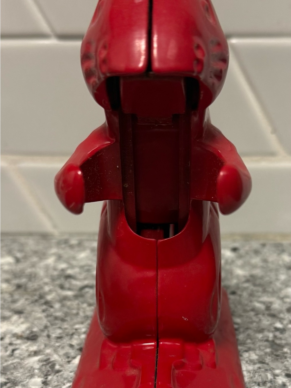 Red metal squirrel nutcracker 6” tall vintage style - Picture 2 of 4